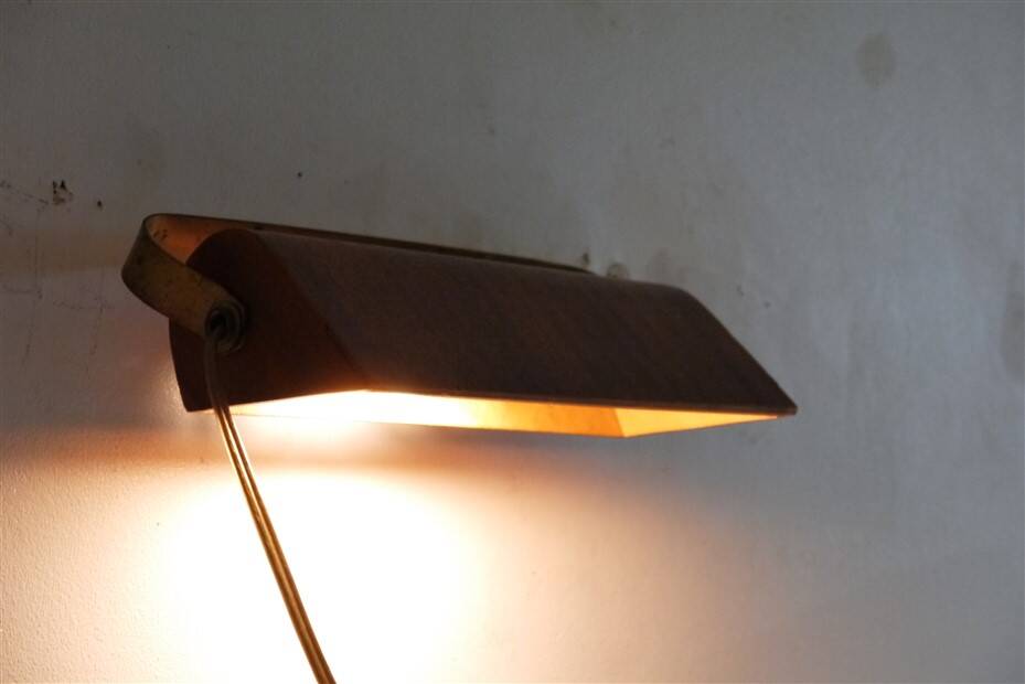 Vintage Scandinavian wooden wall light 1960