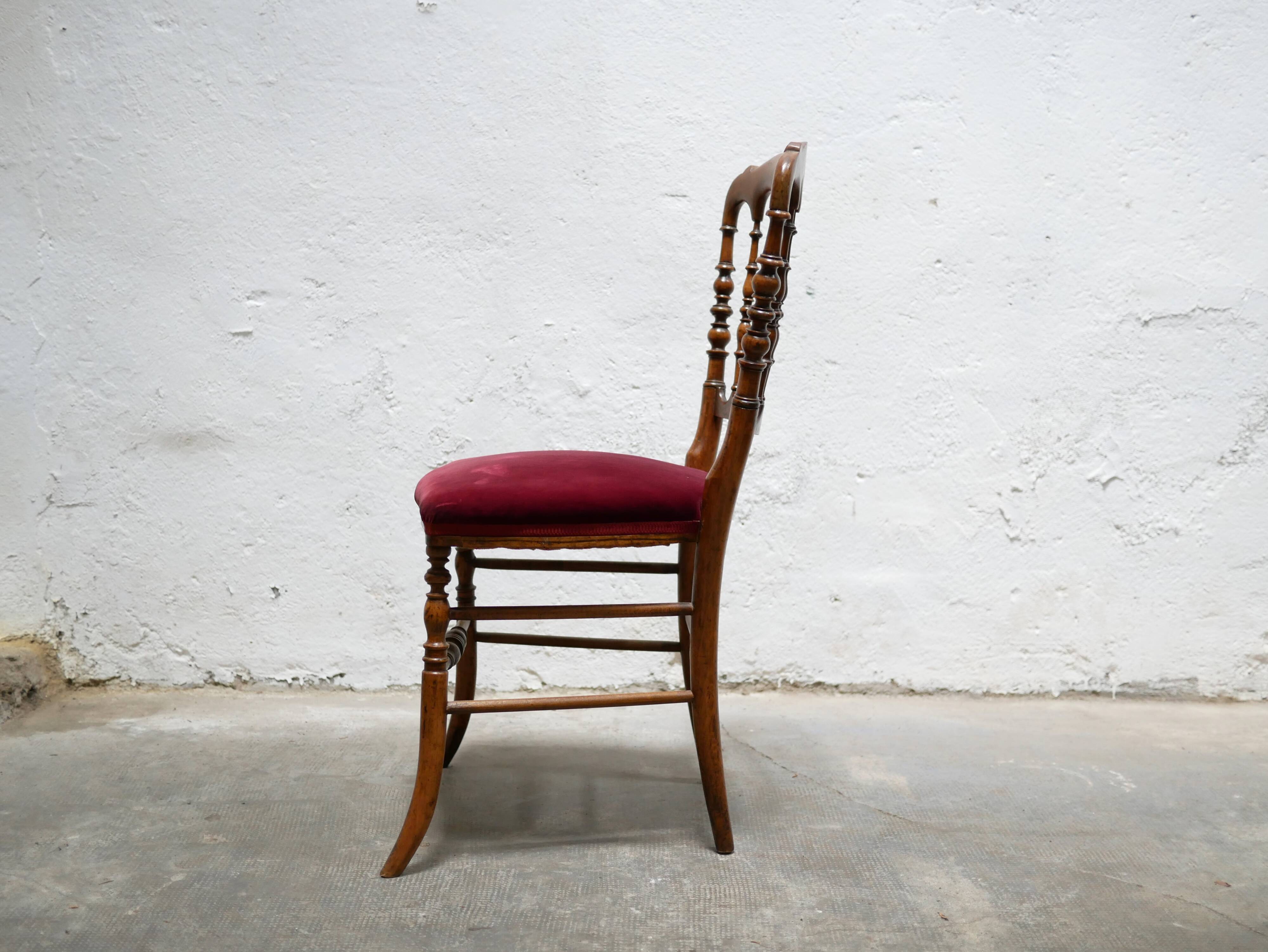Old Napoleon III wooden chair