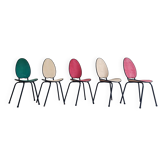 Set of 5 chairs from the 1950s.