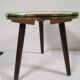 Tripode en formica repose plante - blanc - vintage