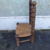 Brutalist chair in the Charles Dudouyt 60's style