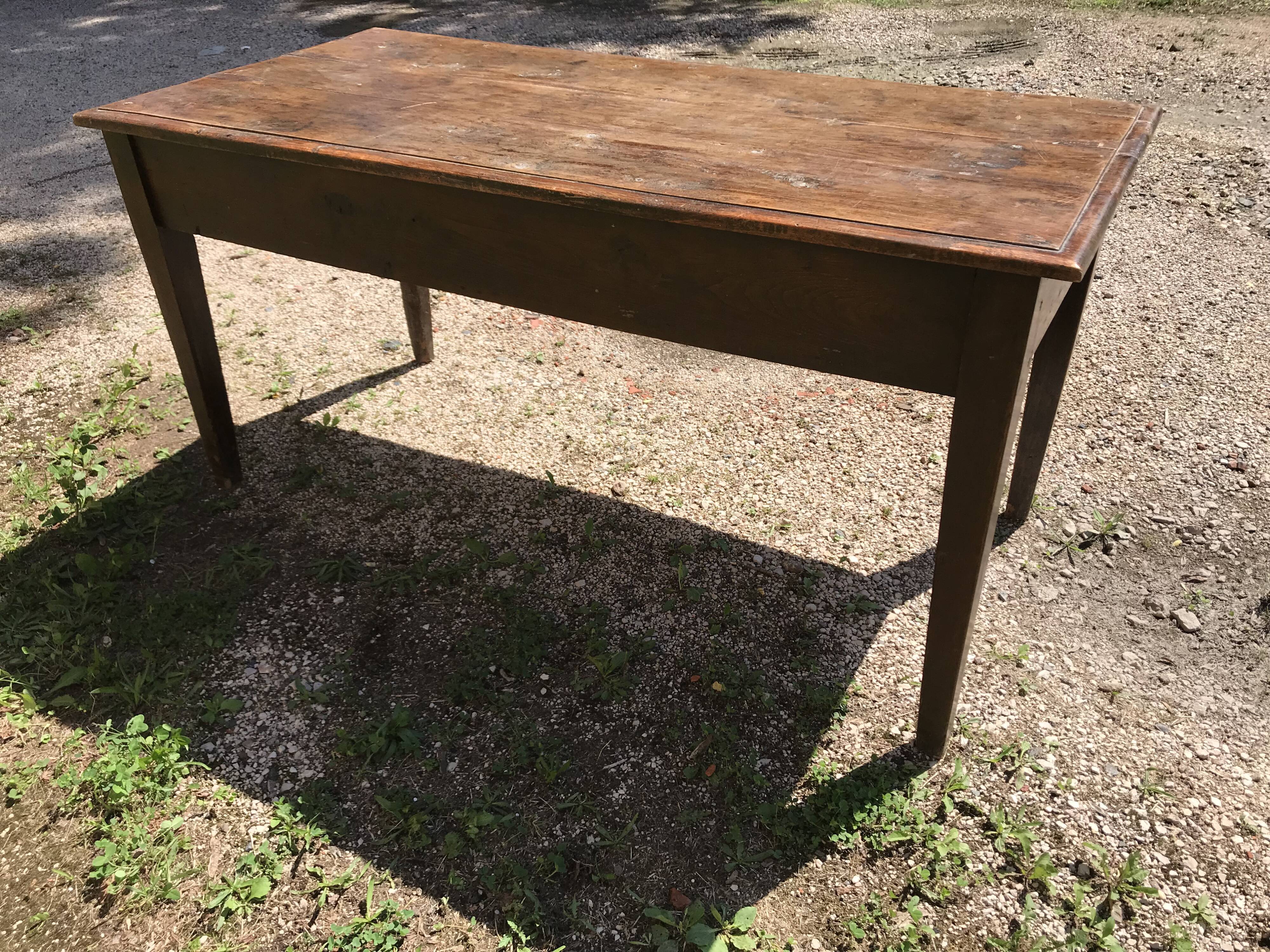 Chestnut farm table 19th