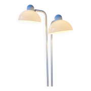 Lampadaire vintage en verre acrylique blanc style spatial