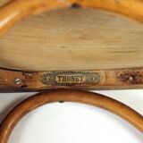 Vintage Thonet Bentwood Oak Chair With Original Label, Czechoslovakia, 1920