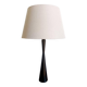 Lampe diabolo en bois noirci