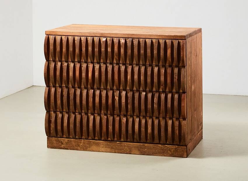 Mario Ceroli Chest of Drawers for Poltronova Italy 1970s