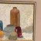 Mid-Century Oil on panel – "Still Life" by M.O. Vintage & Framed 44 × 26 cm