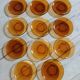 Set of 15 vintage amber Duralex coffee cups.