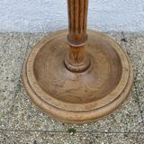 Art Deco tapered floor lamp in solid oak, 1930s-40s