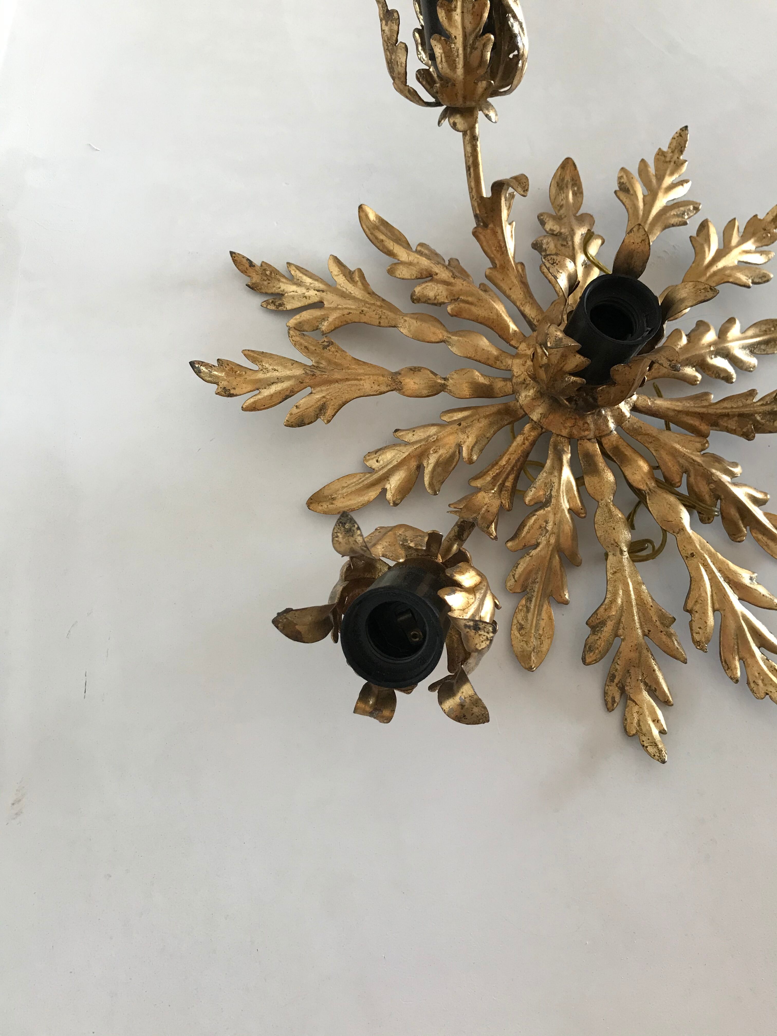 Golden sconce