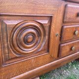 Art deco solid oak sideboard 1940