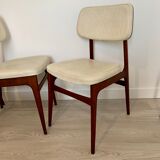 Wooden and skai chairs