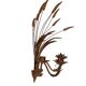 Stunning Italian Gilt Metal Wheat Sheaf candle Wall Sconce 1950s
