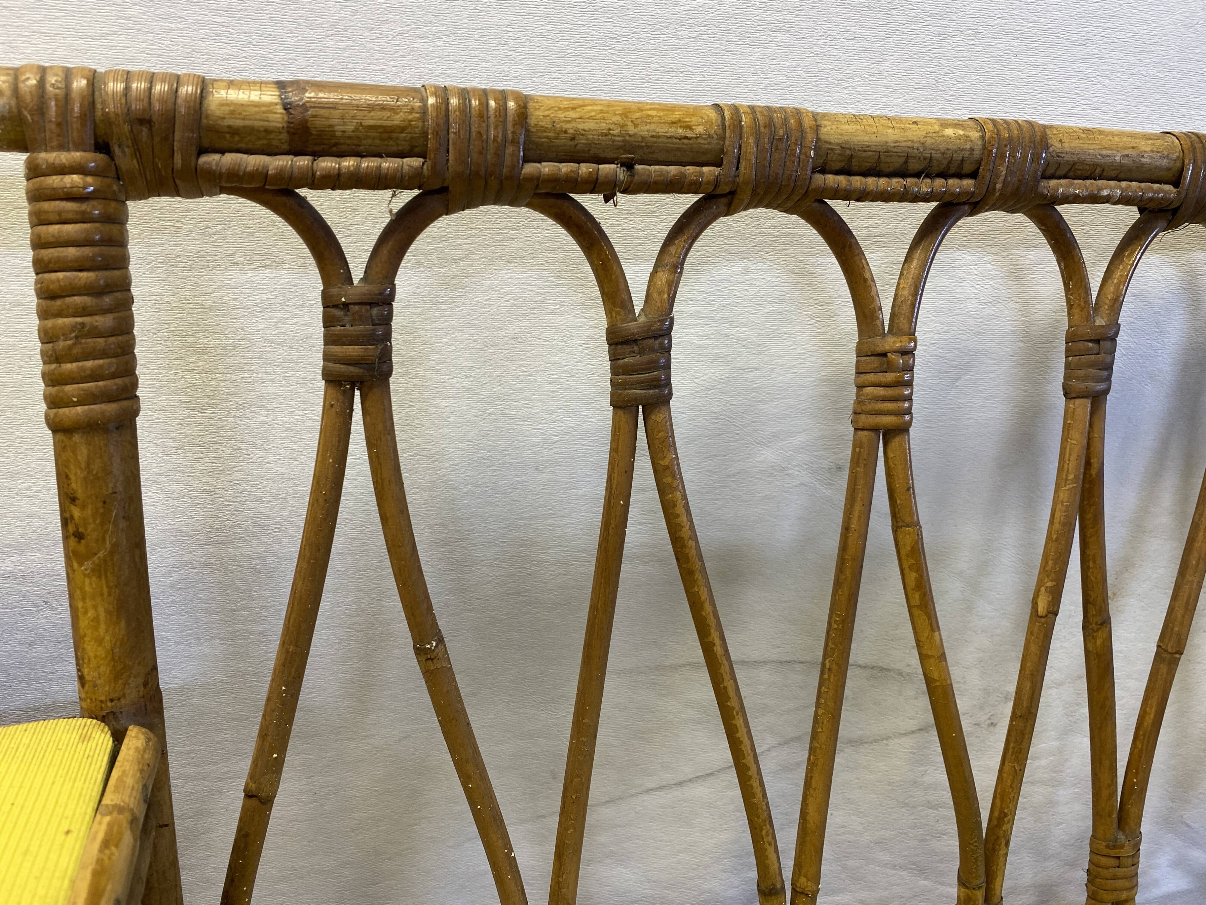 Vintage rattan shelf