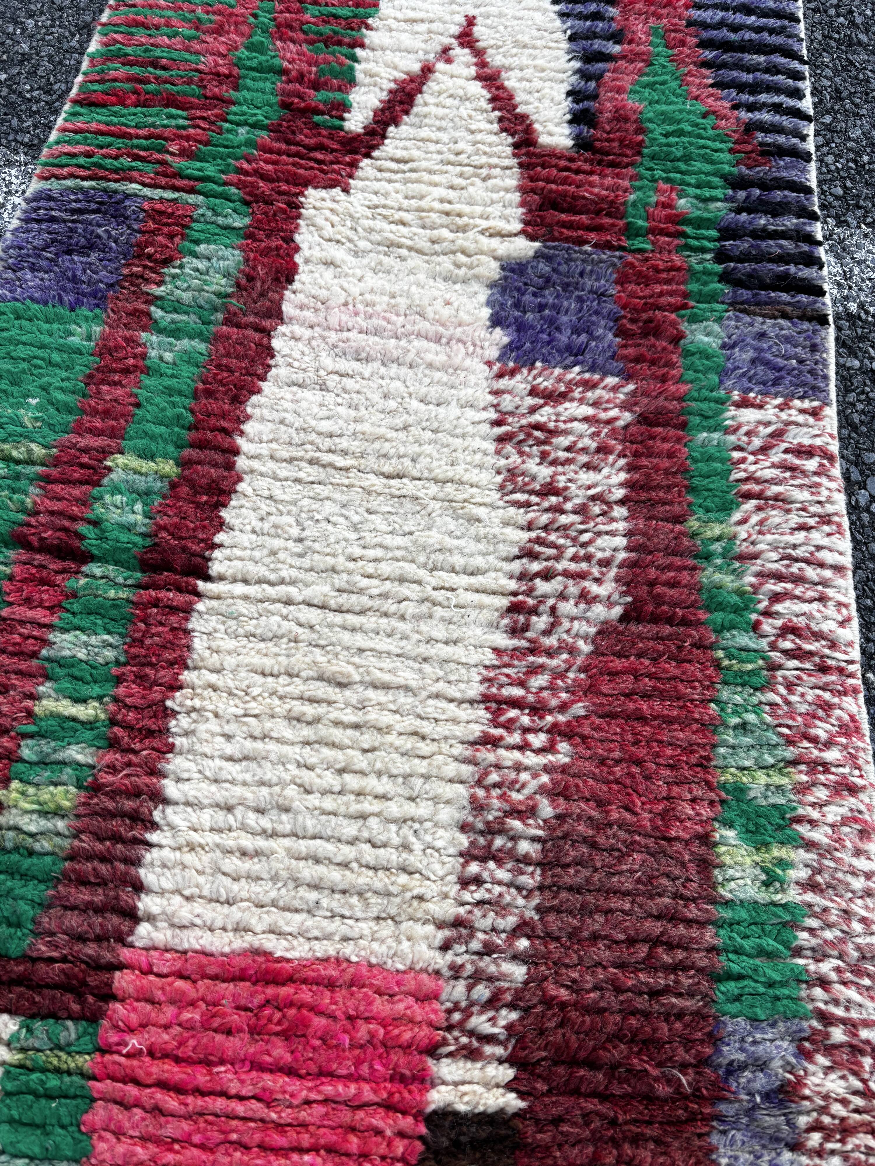 Moroccan Boujad hallway rug 75x400 cm