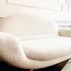 Vintage sofa bench 2 places in curly wool
