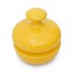 Yellow ceramic vase with lid by Enzo Bioli for Il Picchio, 1970s.