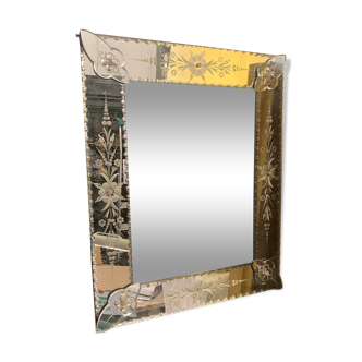 Miroir vénitien design du XXeme siècle