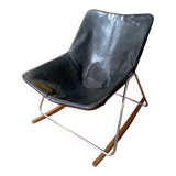 G1 leather armchair, rocker. Pierre Guariche