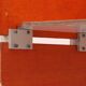 Modular French wall furniture orange made in the 60s.