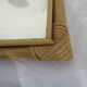 Mirror in bamboo and vintage rattan deco, 61x37 cm