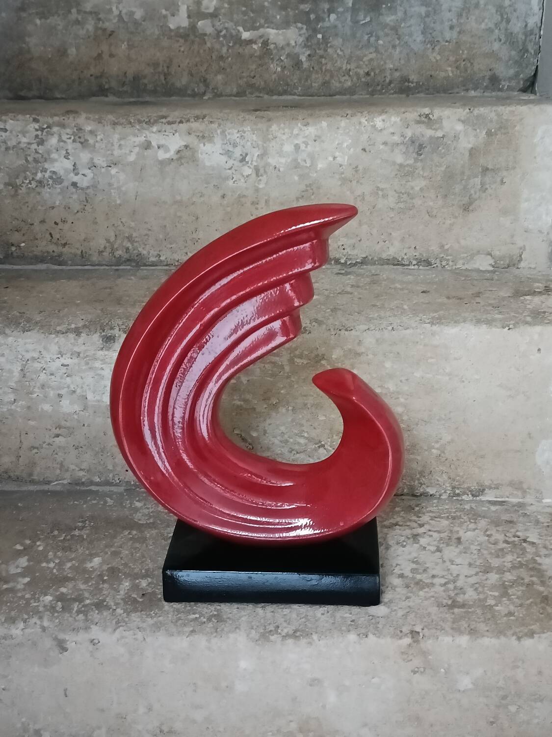 Sculpture abstraite en céramique