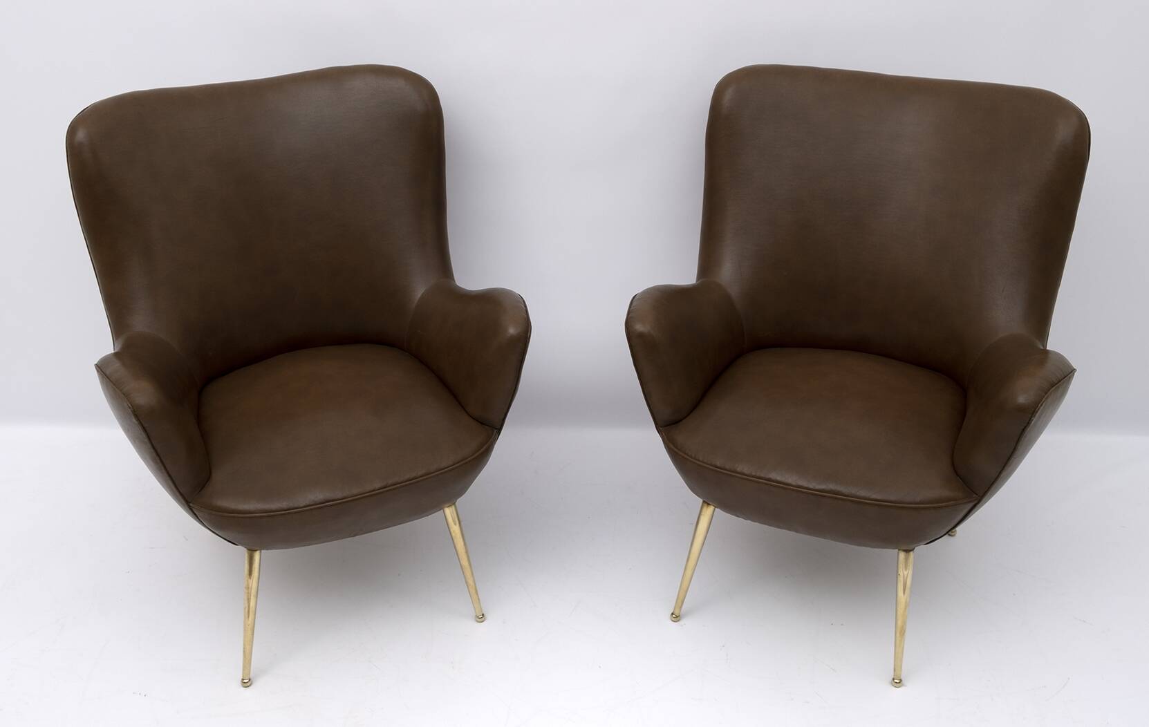 Pair of Mid-century Modern Italian Design Armchairs, 1950s