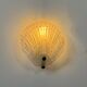 Pair of shell wall lights, frosted glass, France, 1970.