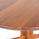 Round 2x extendable Danish Design teak dining table 'Krageris'