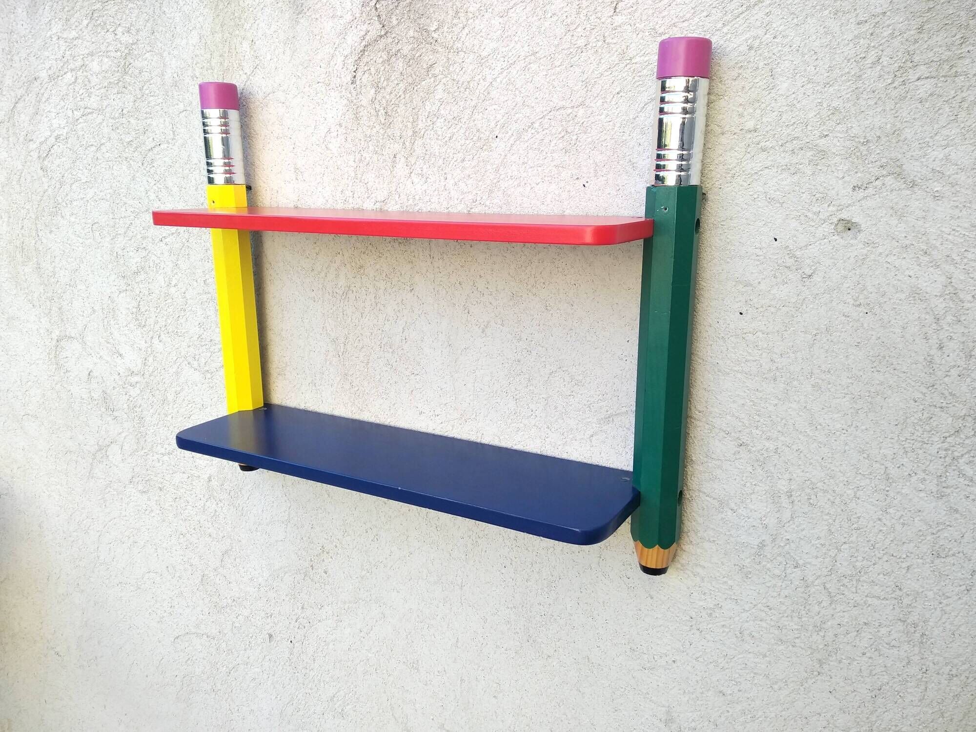 Small wall shelf for pencils Pierre Sala Clairefontaine collection 1980