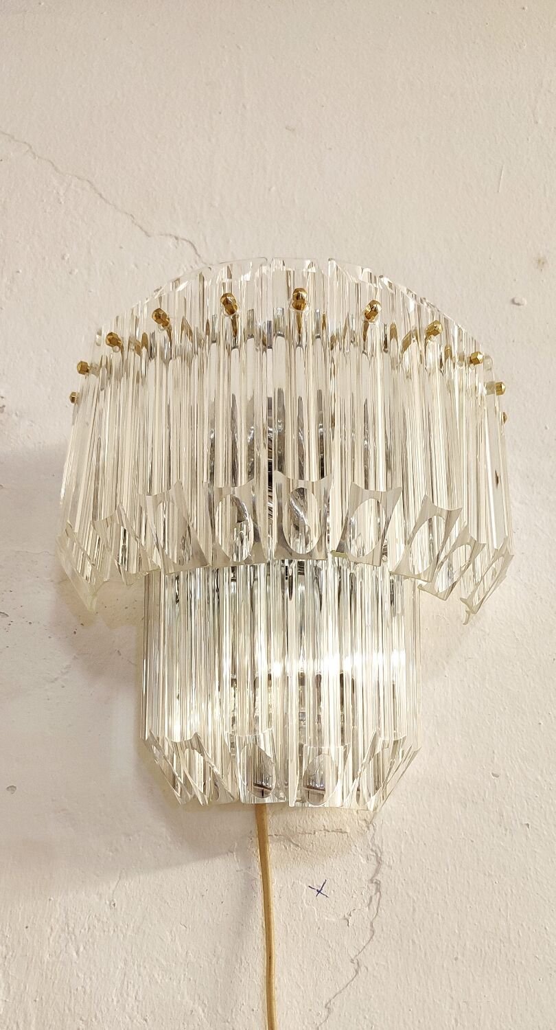 Applique cristal France, années 1950.