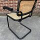 Cesca chair B64 with armrests by Marcel Breuer Design in black