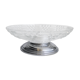 Coupe Art Déco en verre moulé et pied chromé