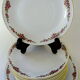 Bavarian porcelain dessert service with floral decoration. Around 1960.