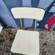 Lot 6 chaises formica jaune paille crème