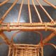 Old plant holder, wicker and rattan suspension, vintage 70s