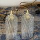 Set of two vintage electric chiseled glass handhelds