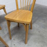 Set of 4 Baumann bistro chairs model 153 stamped 1981.