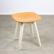 Tabouret en contreplaqué vintage à croisillons par Niko Kralj, 1954