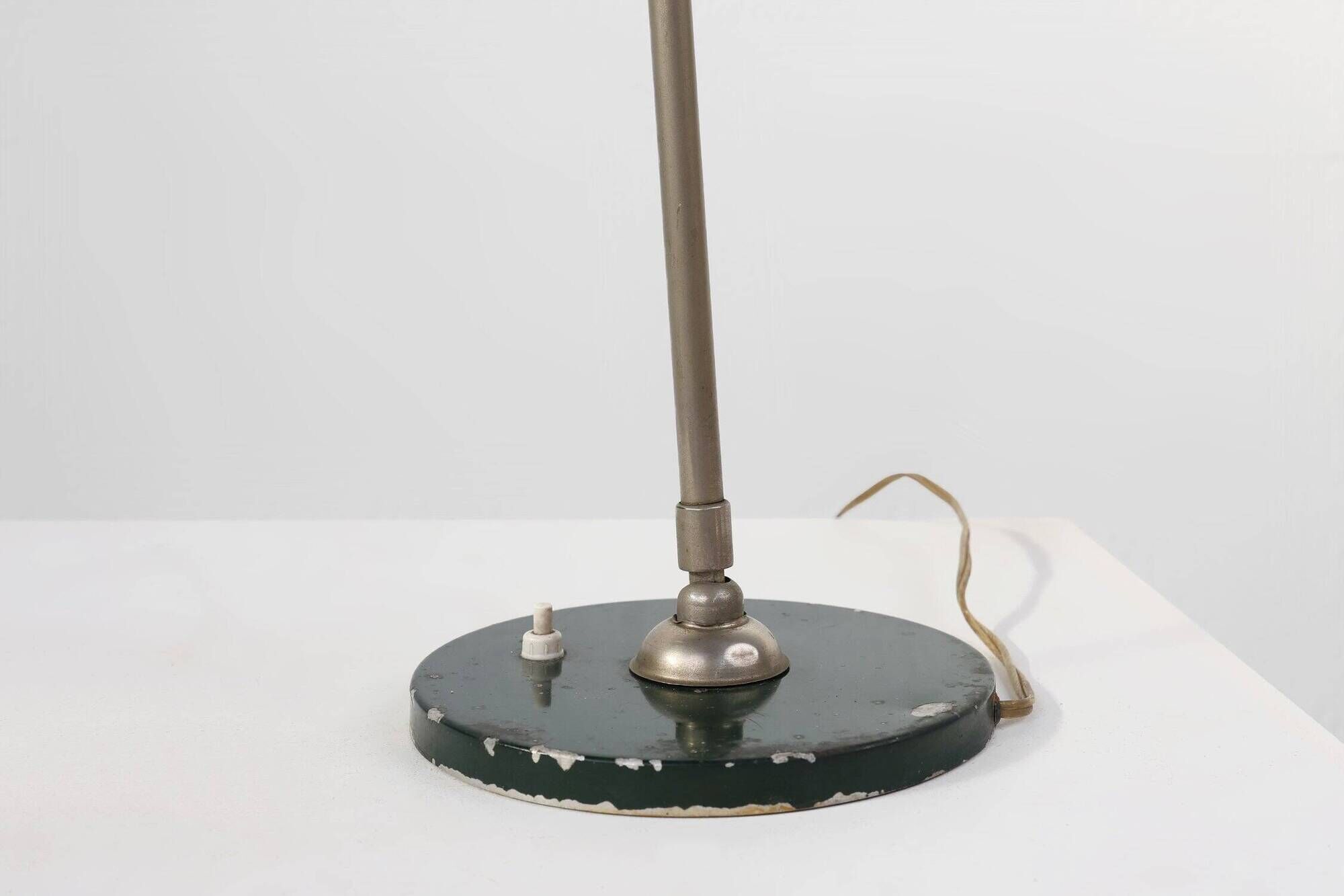 Vintage Industral Metal Desk Lamp, France, 1920s
