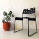 Black metal chair Italy 1970s