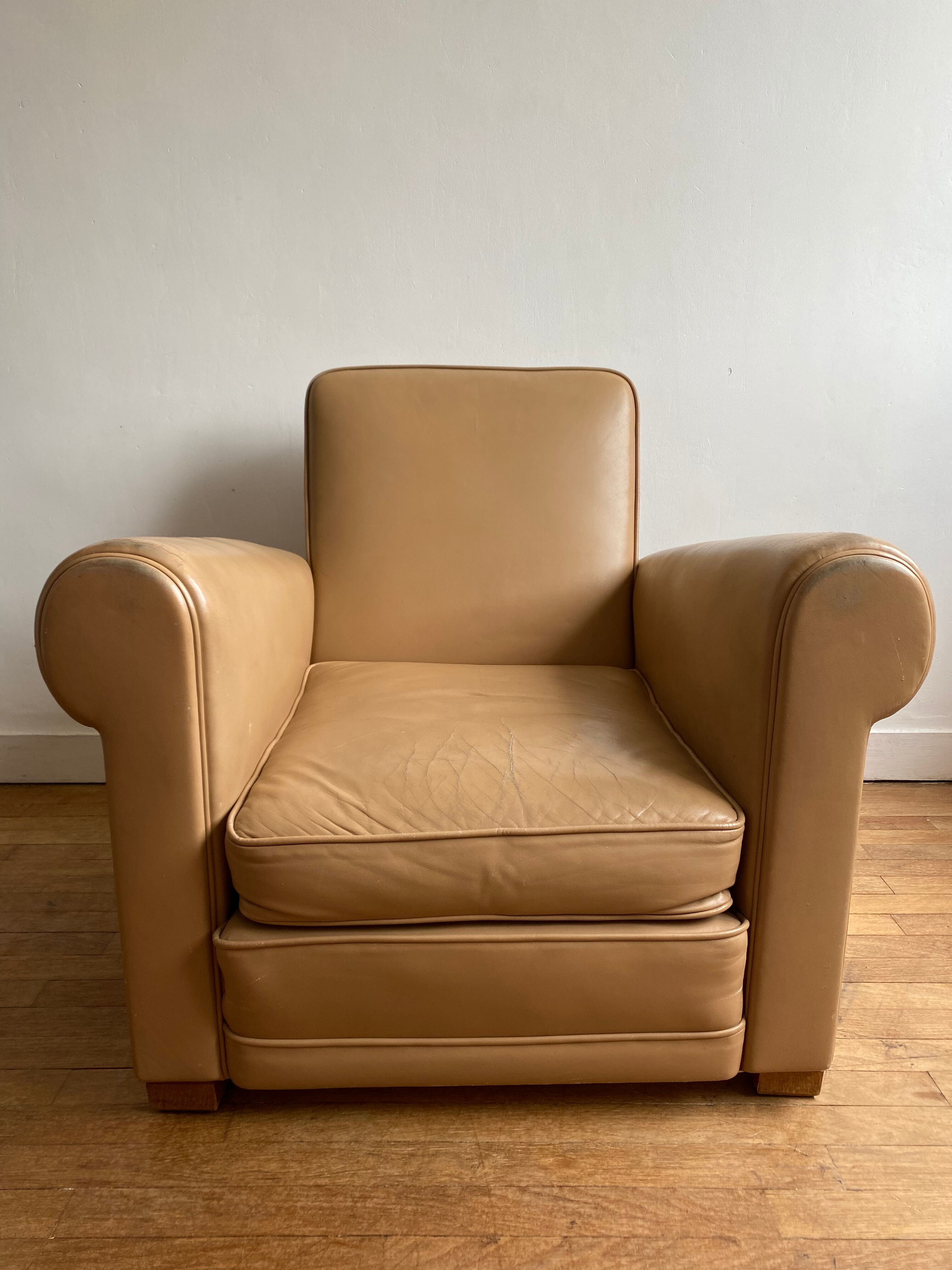Fauteuil club cuir vintage