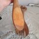 Couverts de service n bois sculpté art populaire vintage