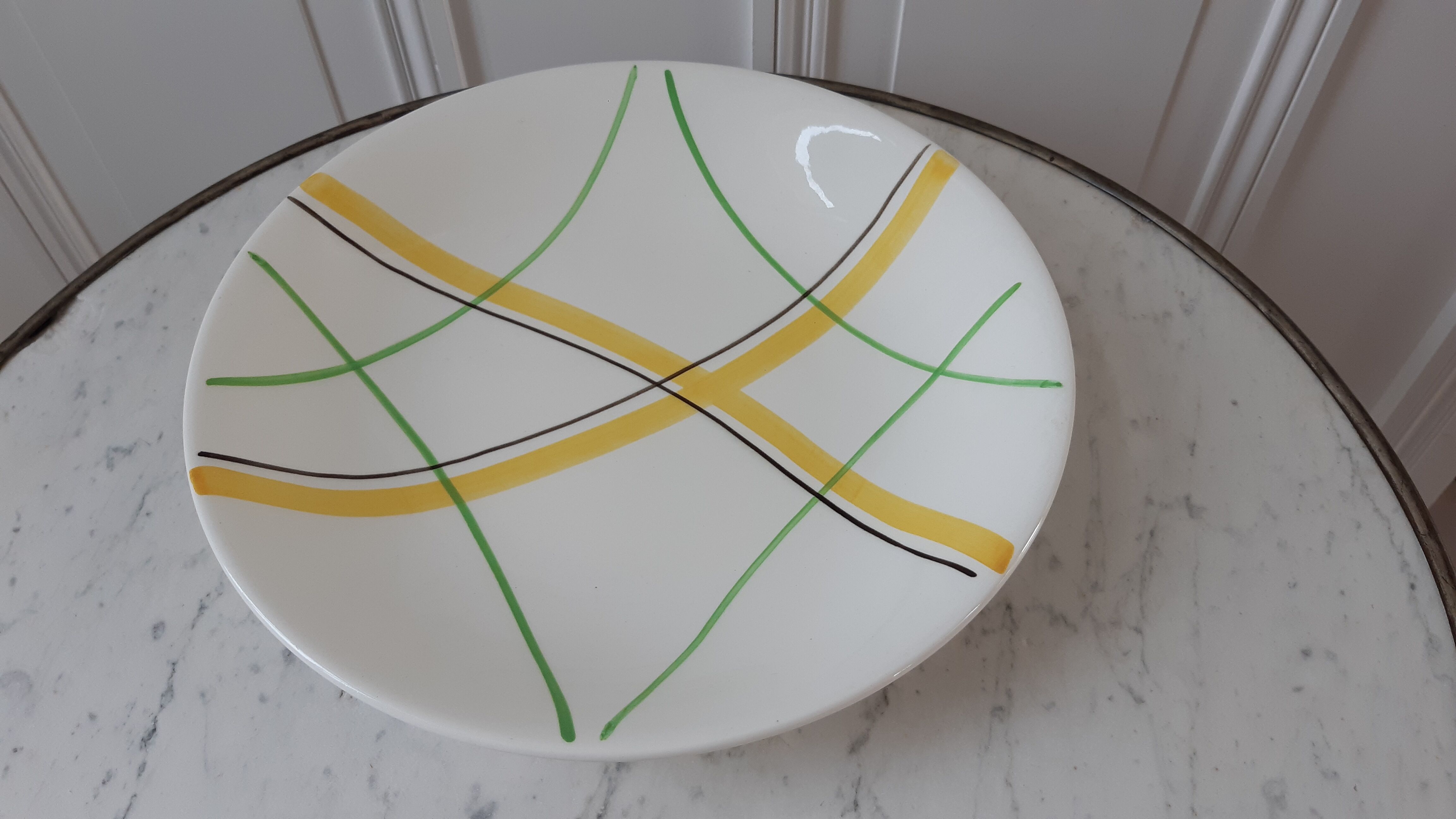 Plat creux Gien modèle Sarabande années 50-60