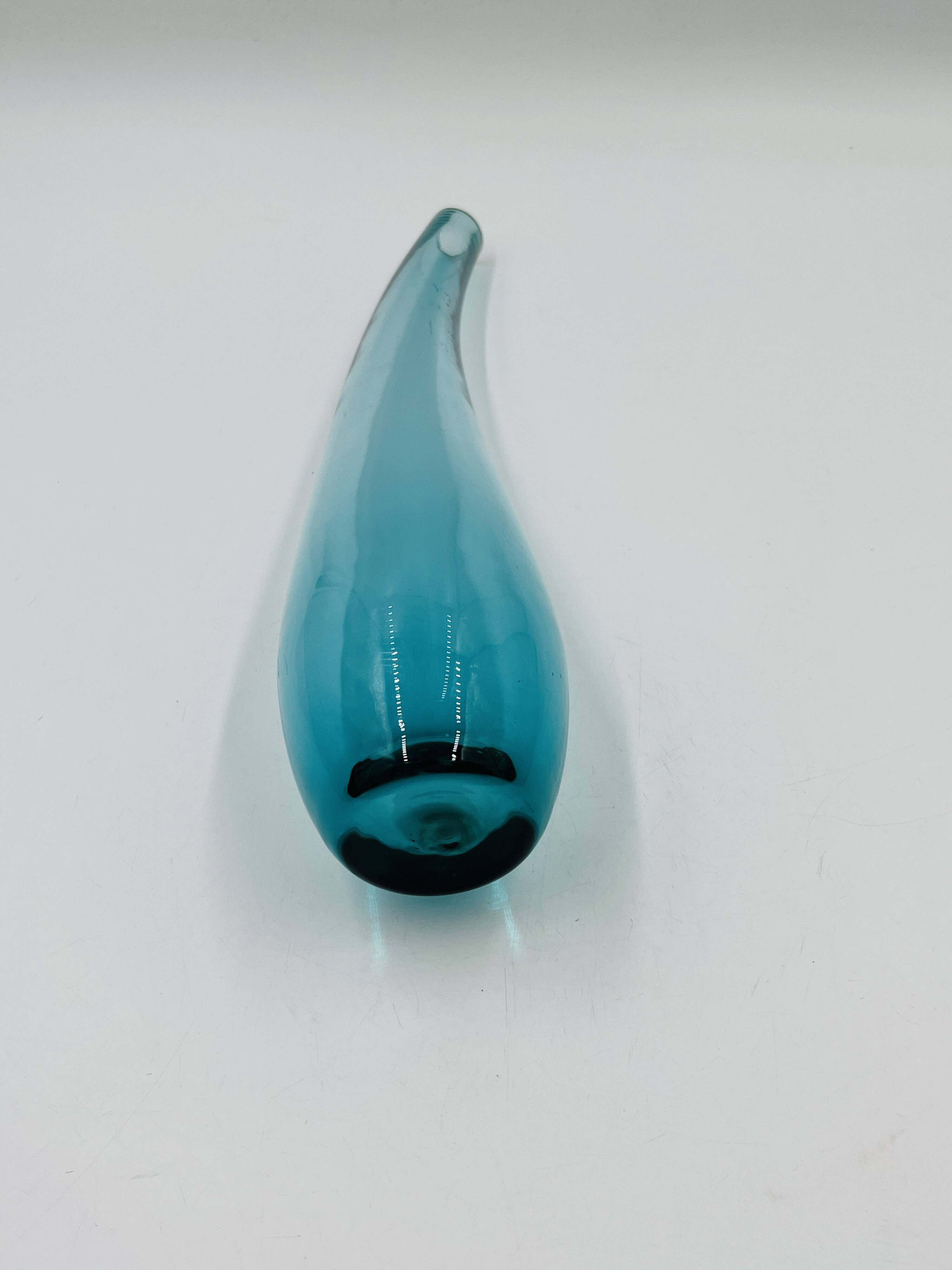 Curved glass bud vase