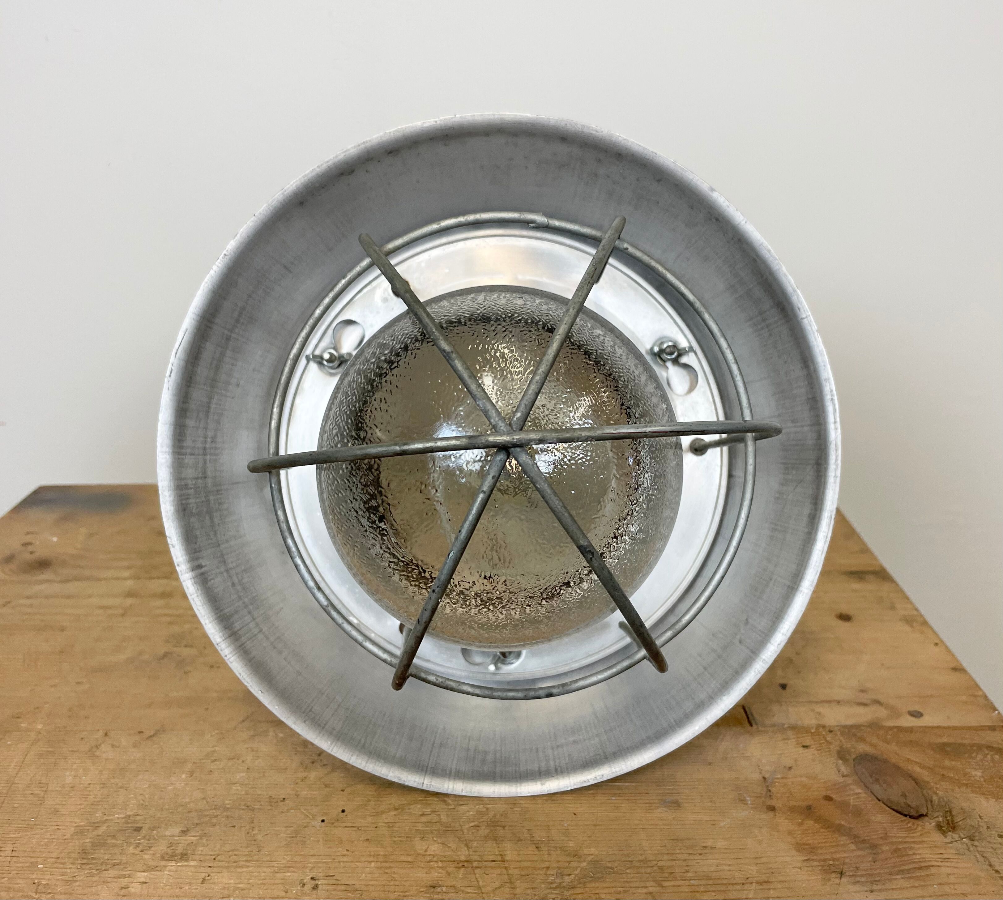 Industrial aluminum wall lamp, 1960s