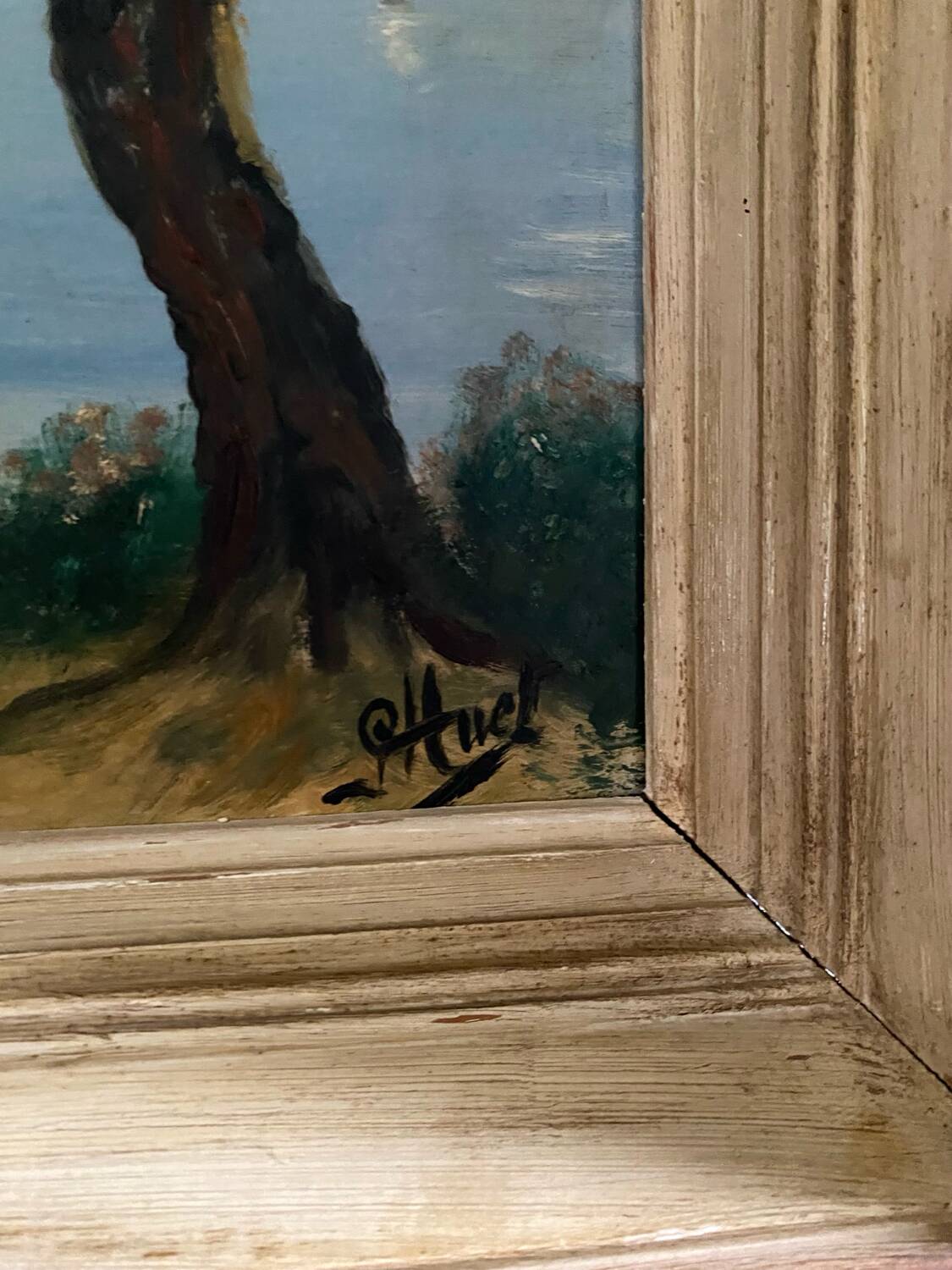 Antique oil painting from the first half of the 20th century