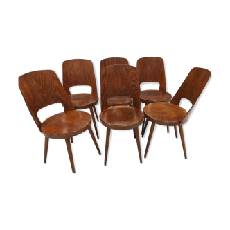 Set of 6 Baumann Bistrot chairs, Mondor model, vintage 1970