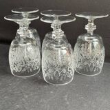 5 verres cristal gravé