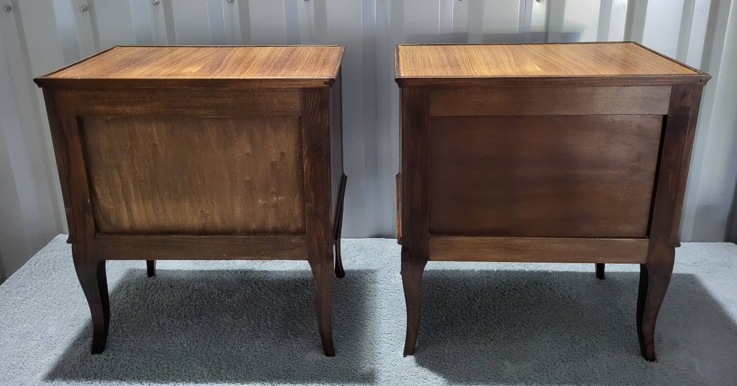 Paire de chevets tables de nuit Art Déco Vintage